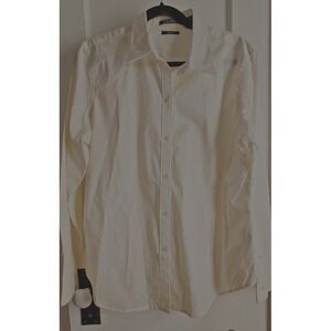 RLR easy care stretch cotton woman button down shirt Sz XL  off white‎